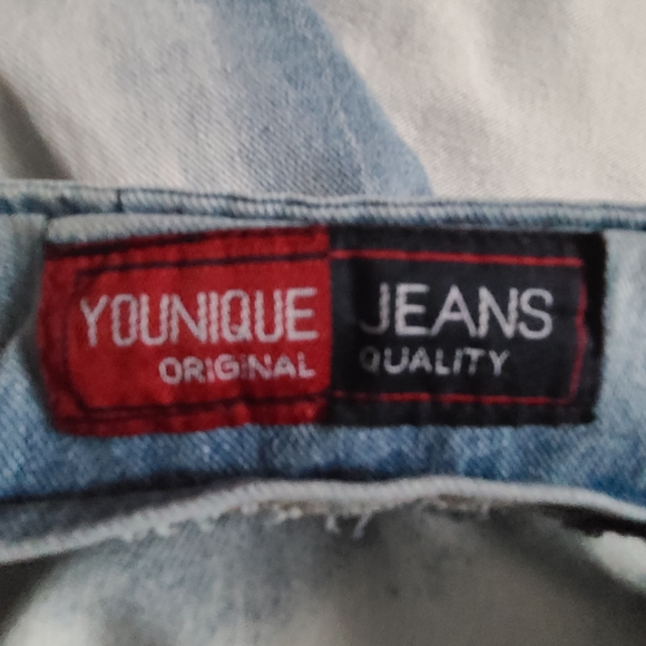 Vintage Younique Flare Jeans in White and Light Blue Size 5 - Picture 14 of 14